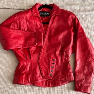 Wilson red leather jacket Small